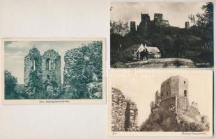 Csesznek - 8 db RÉGI város képeslap: vár