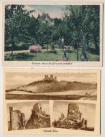 Csesznek - 8 db RÉGI város képeslap: vár
