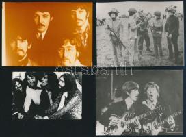 cca 1970 A Beatles együttes tagjairól készült 7 db fotó, korabeli nagyítások kb 12x19 cm