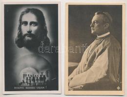8 db RÉGI vallásos motívum képeslap vegyes minőségben / 8 pre-1945 religious motive postcards in mix...