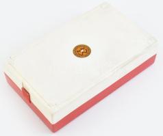 Retró műanyag diatároló doboz, jelzett: VEB Holz- u. Plastverarbeitung Waldau, 24x14,5x6,5 cm