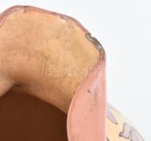 Fischer Emil (1863-1937): Szecessziós díszváza. Fajansz, jelzett: "Des. 20I" és 185 formas...