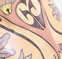 Fischer Emil (1863-1937): Szecessziós díszváza. Fajansz, jelzett: "Des. 20I" és 185 formas...