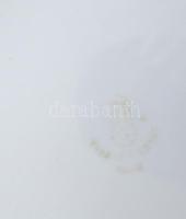 Retró német reggeliző szett (tányér, csésze és alj), kék színben. Matricás, jelzett, minimális kopás...