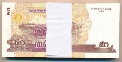 Kambodzsa 2002. 50R (100x) sorszámkövetők "0550901 - 0551000", kötegelővel T:I,I- 
Cambod...