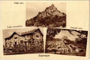 Salgótarján, Salgó vára, Somoskő vára (Hrad Somoska), Salgó menedékház. Fekete Lajos kiadása