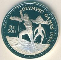 Nepál 1993. 500R Ag "Tél olimpia-terepsí" T:PP