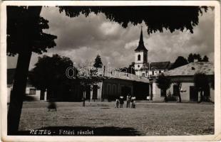 1941 Retteg, Reteag; Fő tér, templom / main square, church. photo (EK)