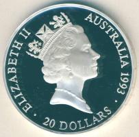 Ausztrália 1993. 20$ Ag "Olimpia-úszók" T:PP