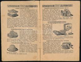 cca 1920-1940 Váncza Sütőpor Kincses receptkönyv. Bp., "Forrás"-ny., 16 p