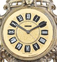 Asztali óra, masszív, öntött fém házzal, mechanikus szerkezettel, nem jár. m: 39 cm
