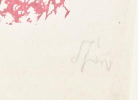 Szász Endre (1926-2003) Koldus. Tus, papír. Jelzett. Üvegezett keretben. 18,5x13 cm