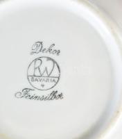 Bavaria ezüstözött mokkás készlet, jelzett, kopott
