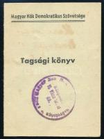 1945 Kispest, Magyar Nők Demokratikus Szövetsége tagsági könyv