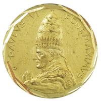 Vatikán 1975. VI. Pál kétoldalas aranyozott fém emlékérme (26mm) T:1- Vatican 1975. Paul VI two-sided gold-plated metal commemorative medallion (26mm) C:AU