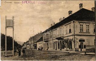 Orsova, Dunasor / Wéber János üzlete, zálogház, könyvnyomda / street, shops, pawn (EK)