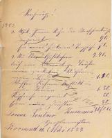 1853-1889 Körmend, 23 db régi dokumentum