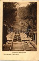 1924 Kommandó, Comando, Comandau; Funicularul spre Covasna / sikló Kovásznára. Lichtenstein Henrik kiadása / funicular railway to Covasna (EK)