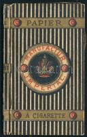 cca 1883-1887 Jac. Schnabl & C. Vienne Manufactur Imperial/Premiére Fabrique de Papier Deposé a Cigarette felíratú jegyzetfüzetke, kissé kopott borítóval, két lap kivételével a lapok hiányoznak, 9,5x6 cm