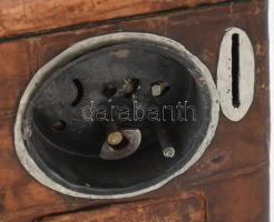 Perselyes óra, mechanikus szerkezettel, nem működik, kopott, m: 16,5 cm