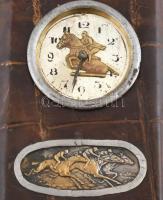 Perselyes óra, mechanikus szerkezettel, nem működik, kopott, m: 16,5 cm