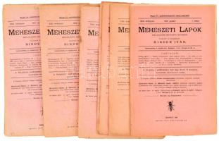 1910 Méhészeti Lapok. XIV. évf. 1-12. sz. Teljes évfolyam. Szerk.: Binder Iván. Két borító foltos, egyébként jó állapotban.