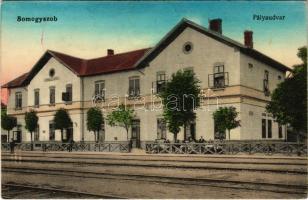 1923 Somogyszob, Somogy-Szob; Vasútállomás, pályaudvar. Máv. levelezőlapárusítás 5331. (EK)