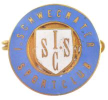 Ausztria ~1950. 1. Schwechater Sportclub zománcozott bronz jelvénye T:1- Austria ~1950. 1. Schwechater Sportclub enameled badge C:AU