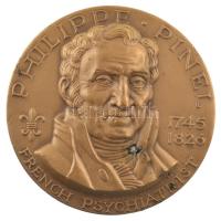 Amerikai Egyesült Államok 1970. "Phillippe Pinel" kétoldalas bronz emlékérem, peremén &quo...
