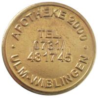 Németország 2000. "Gyógyszertár 2000 Taller" bronz kétoldalas emlékérem (23mm) T:1-
Germa...