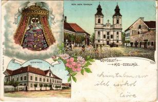 1903 Kiscell, Celldömölk; Római katolikus templom, klostrom. Fischer G. 99. Art Nouveau, floral, litho (EK)