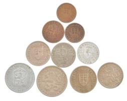 Csehszlovákia / Szlovákia 1926-1942. 10h (3xklf) + 20h (2xklf) + 25h(2xklf) + 50h + 1K (2xklf) T:2-3...