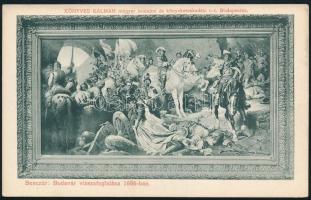 cca 1910 Rendelő lap a "Budavár visszafoglalása" című festmény reprodukciójának vásárlásához