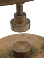 Masszív érmeverő eszköz, réz, m: 16 cm