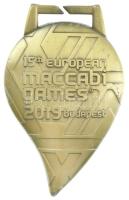2019. 15th European Maccabi Games 2019 Budapest (15. Európai Maccabi Játékok) sport emlékérem, szalag nélkül (105x66mm) T:2