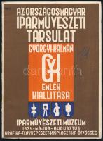 1934 Györgyi Kálmán emlékkiállítása - Iparművészeti Múzeum 32p. Kiállítási katalógus Végh György által illusztrált papírkötésben