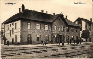 1919 Gyékényes, vasútállomás. Vasúti levelezőlapárusítás 3194.