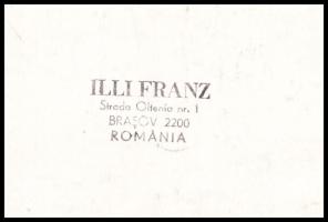 Illi, Franz (1932- ):4 db linómetszet: Brassói Fekete-templom, Katalin torony, Régi tanácsház, Város...