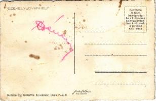 Székelyudvarhely, Odorheiu Secuiesc; magyar országzászló és címer / Hungarian coat of arms and flag ...