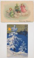 6 db RÉGI karácsonyi üdvözlő képeslap / 6 pre-1945 Christmas greeting postcards