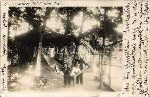 1913 Kolozsvár, Cluj; családi csoportkép a kertben / family in the garden. photo