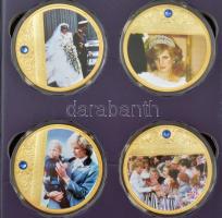 Nagy- Britannia ~2011 "Diana - Egy hercegnő arcai" 8 darabos multicolor rátétes, aranyozot...