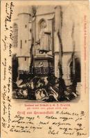 1900 Nagyszeben, Hermannstadt, Sibiu; Denkmal des Bischofs Teutsch (1817-1893) / Teutsch püspök szobra. G. A. Seraphin kiadása / monument (EK)