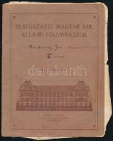 1916-1919 Beregszászi Magyar Kir. Állami Főgimnázium latin dolgozatai, Medzihradszky Jenő VII. oszt. tanuló iskolai füzete, bejegyzésekkel. Kissé viseltes állapotban, kijáró lapokkal.