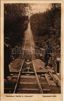 Komandó, Comandau; faszállító iparvasút, sikló. Lichtenstein Henrik kiadása / Funicularul Sinclau la Comando / industrial railway, timber transporting, funicular (Rb)