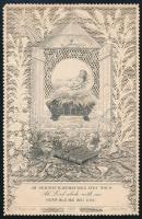 cca 1870 Csipkés szentkép, szép állapotban