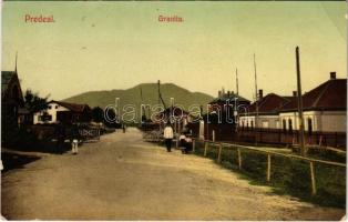 1906 Predeál, Predeal; Granita / Román-magyar határ, határőrök, sorompó / street view, Hungarian-Romanian border, border guards, barrier (EB)