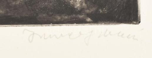 Imre István (1918-1983): Fagyöngy. Rézkarc, papír, jelzett. Lap széle kissé foltos. 29x39 cm