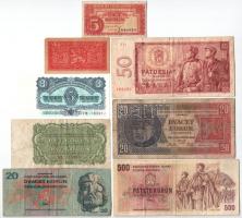 Csehszlovákia 1926-1973. 3K - 500K (8x) T:III közte szép papír Czechoslovakia 1926-1973. 3 Korun - 500 Korun (8x) with fine paper