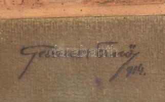 Gebauer Ernő (1892-1962): Az utolsó vacsora, 1914. Akvarell, ceruza, papír. Jelzett. Kartonra kasíro...